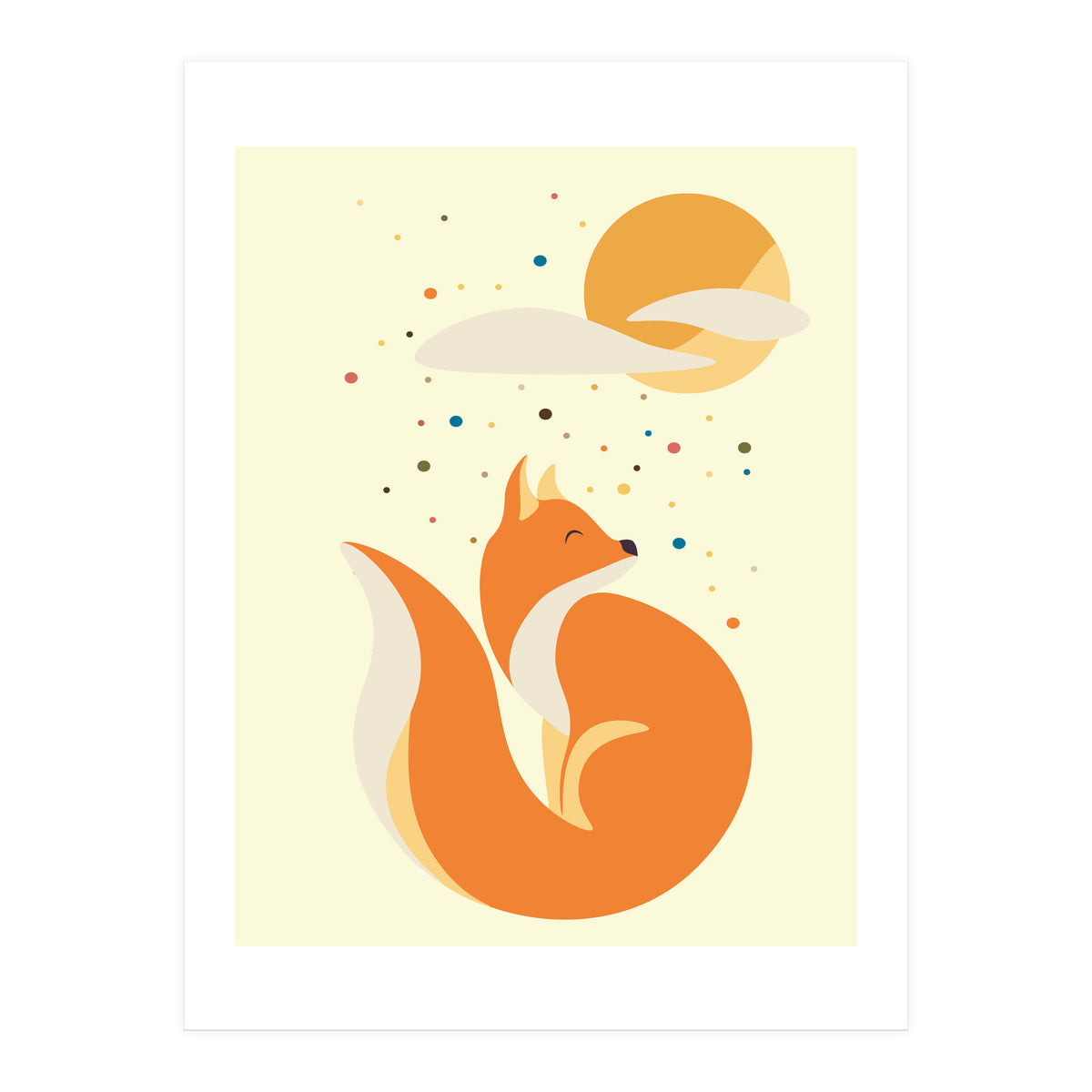 Foxy felt with the heart (Print Only)