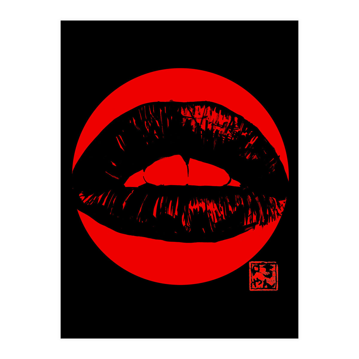 Bouche in red (Print Only)