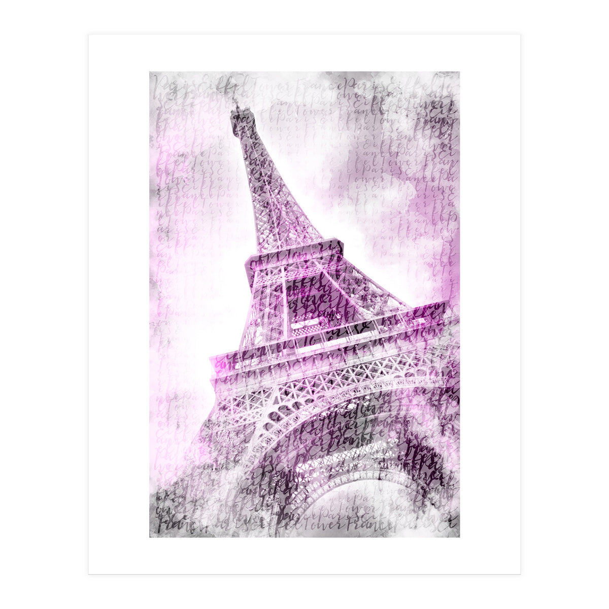 PARIS Watercolor Eiffel Tower | pink (Print Only)
