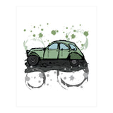 Green car sketch (Print Only) thumbnail