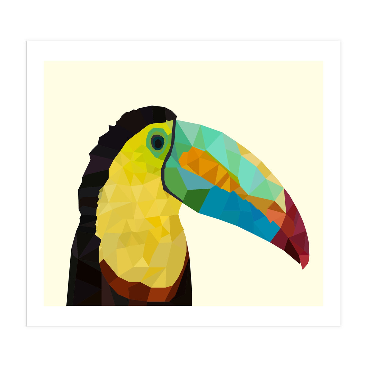 Toucan Bird Low Poly Art (Print Only)