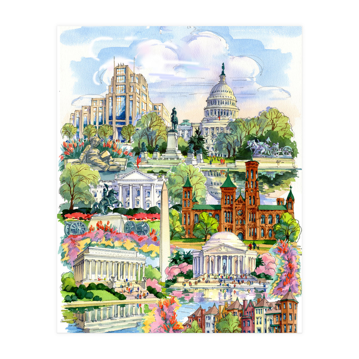 Washington District of Columbia Illustration (Print Only)