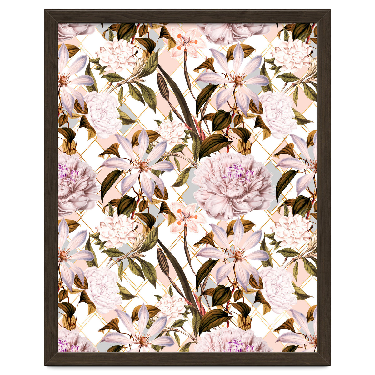 Pink flowering in geometric