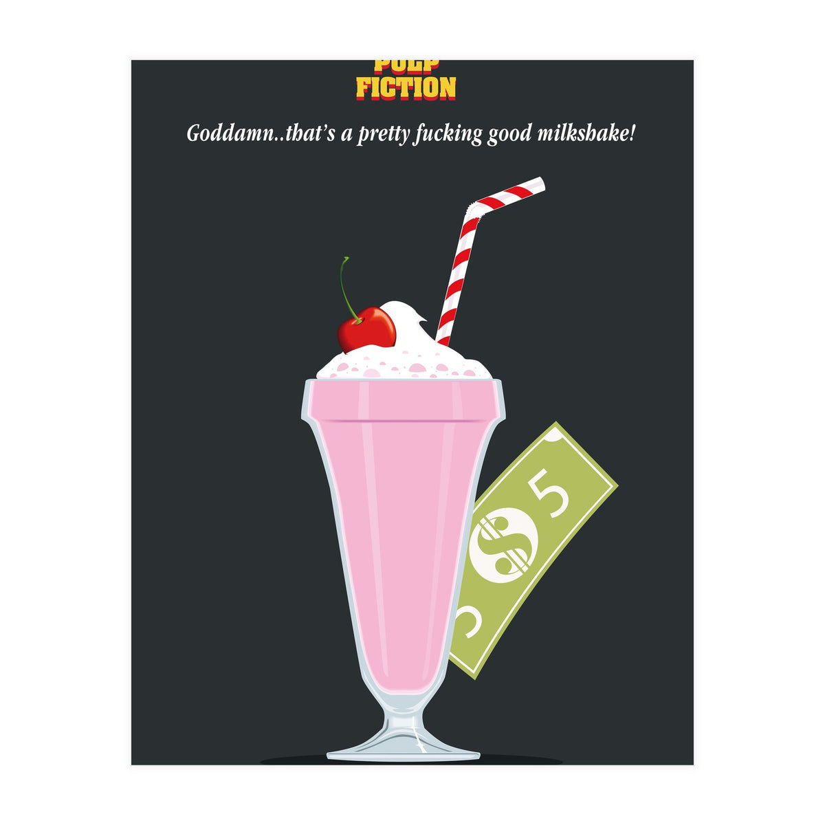 Mia Wallace Pulp Fiction movie poster (Print Only)