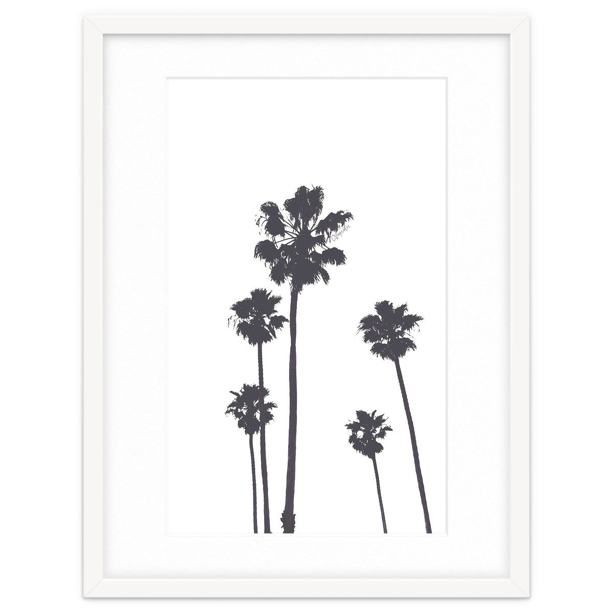 Palms & Sunset-Minimal B&W 2