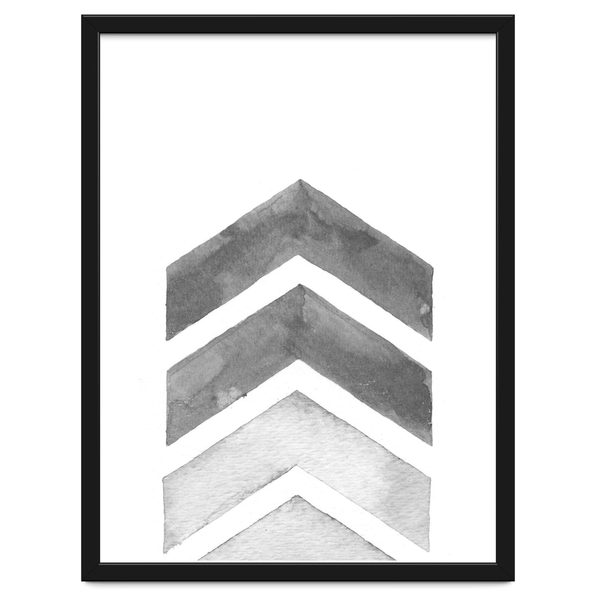 Grey Watercolor Chevron