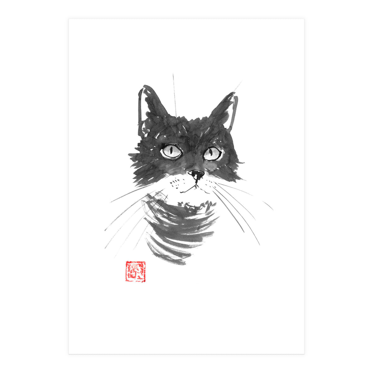 Chat Gris (Print Only)