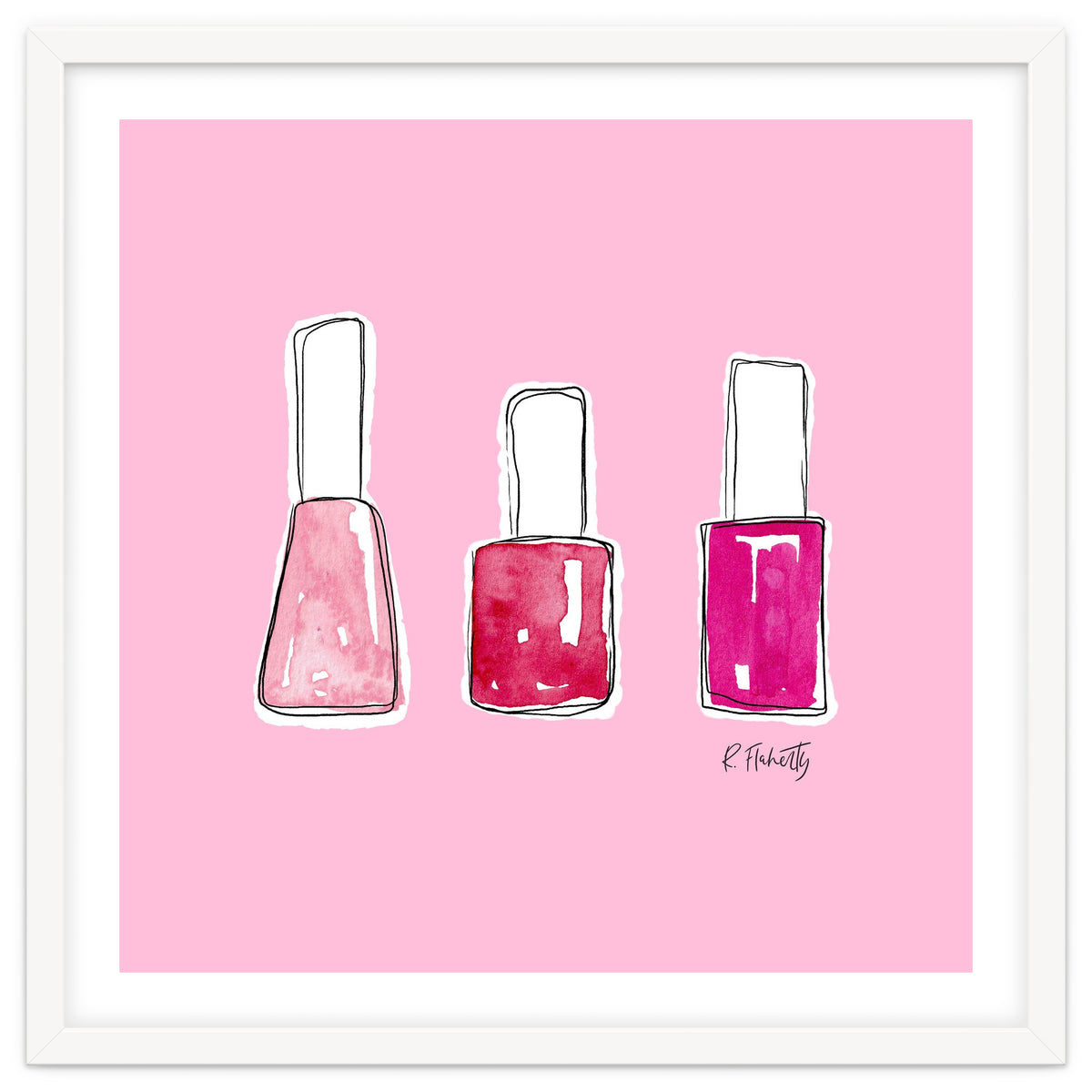 Nail Polish Watercolour | Pink