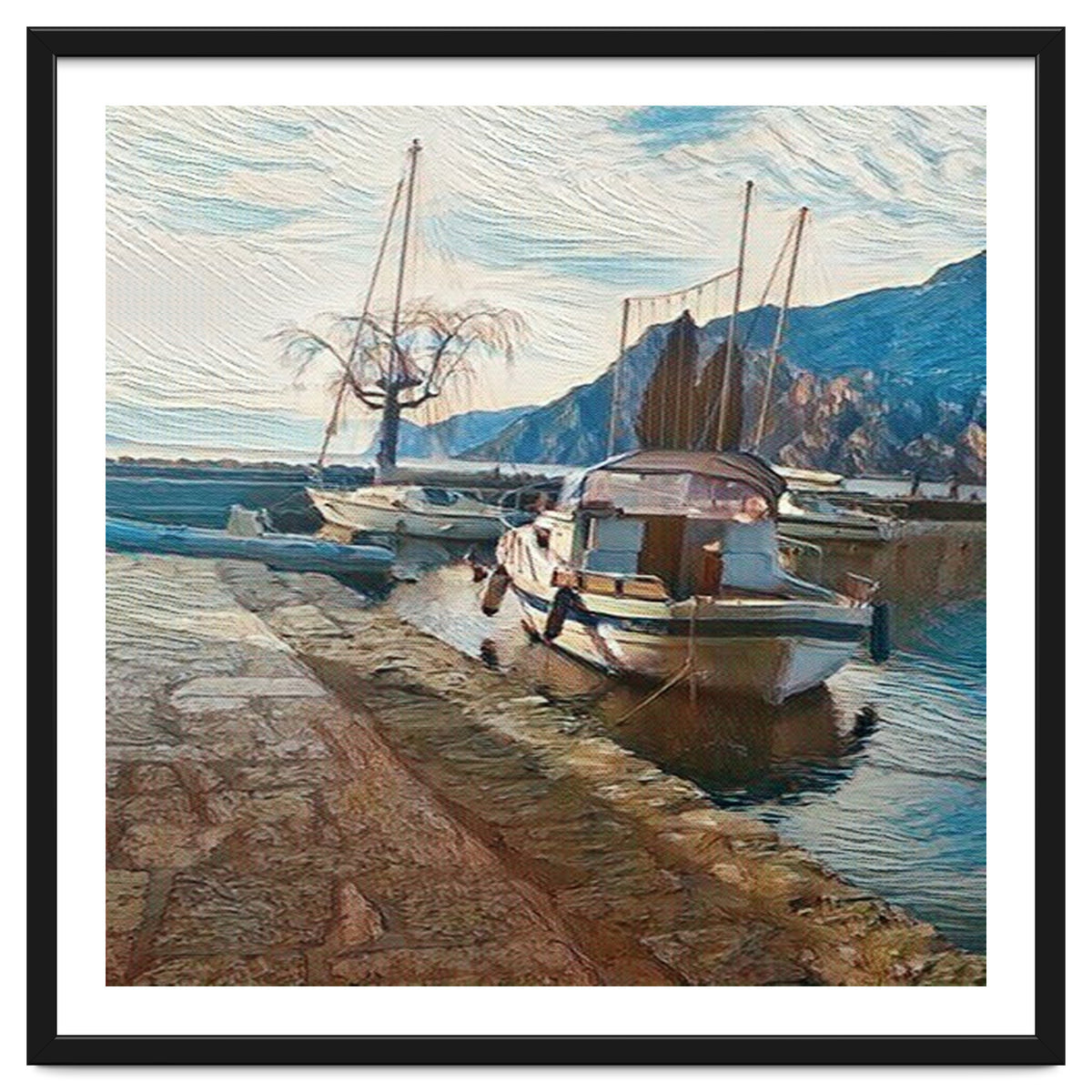 Boats on GardaSee, Italy.