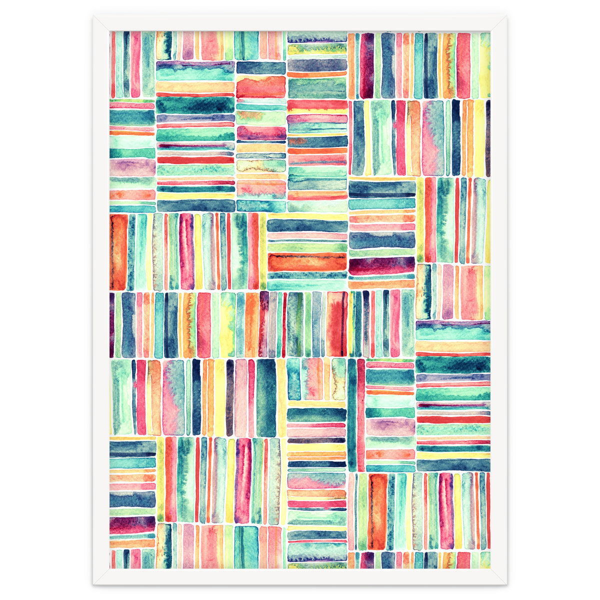 Retro Beach Chair Pastel Watercolor Stripes