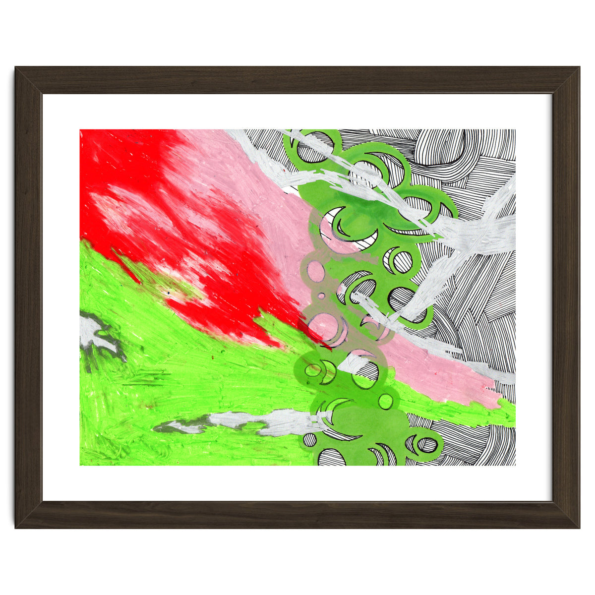 Green and Pink Spill