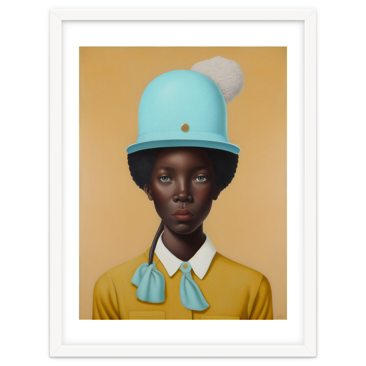 Girl in Hat Portrait Painting