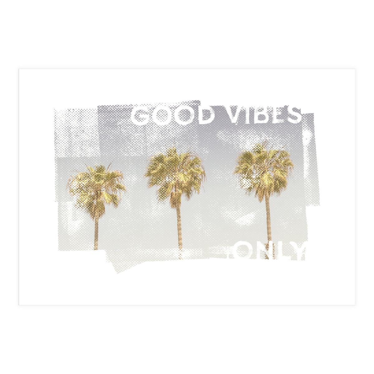 Vintage palm trees | good vibes only (Print Only)