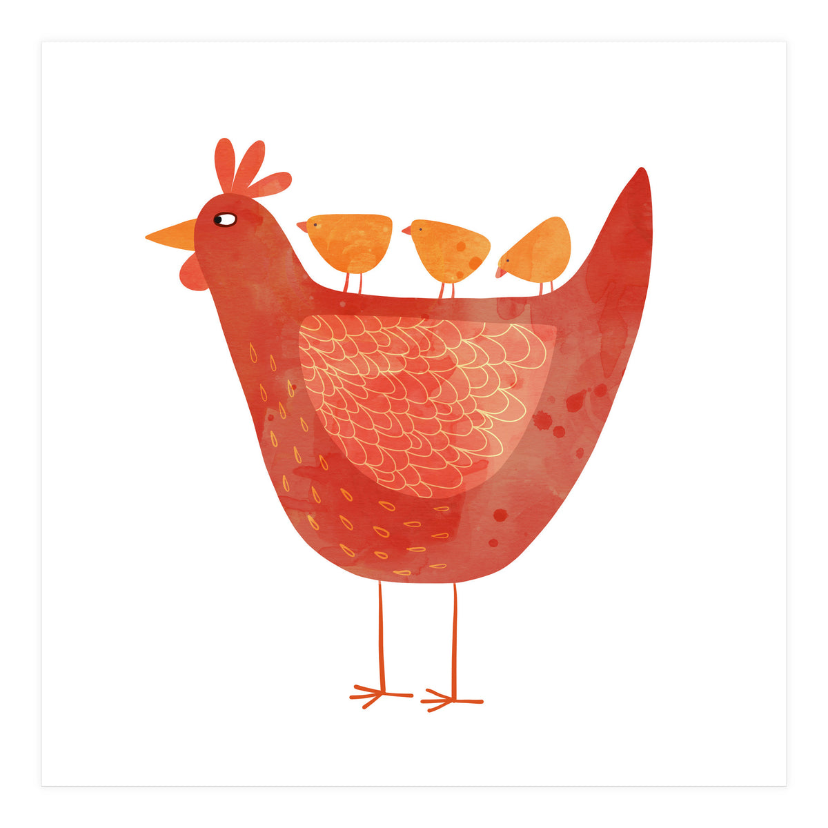 Hen and Chicks (Print Only)