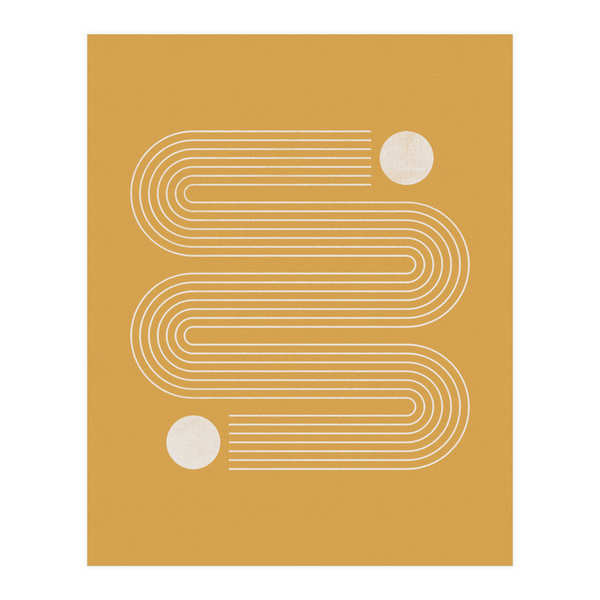 Mid-Century Modern No.20 - Woodblock Print (Print Only)