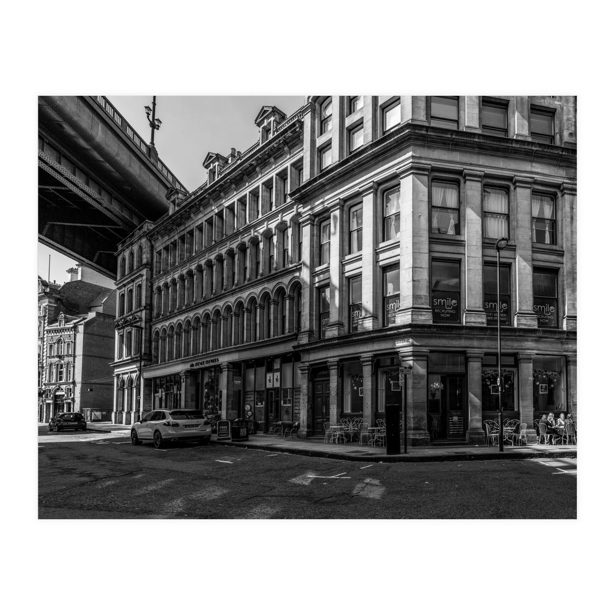 Dene st Newcastle monochrome (Print Only)