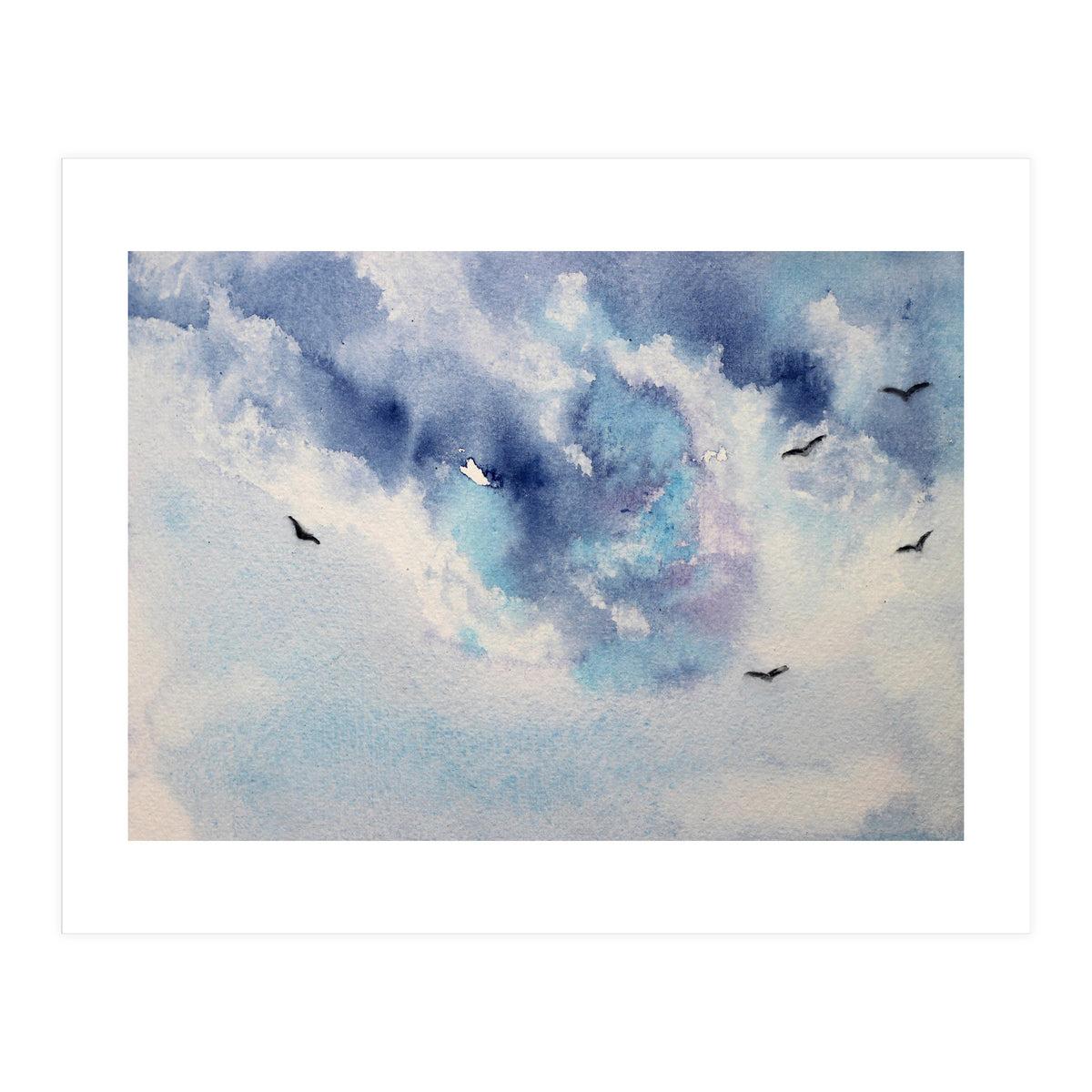 Dramatic sky || watercolor (Print Only)