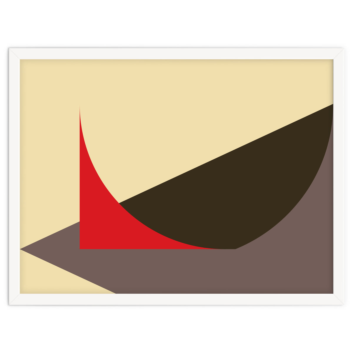 Geometric Shapes No. 6 - brown, beige & red