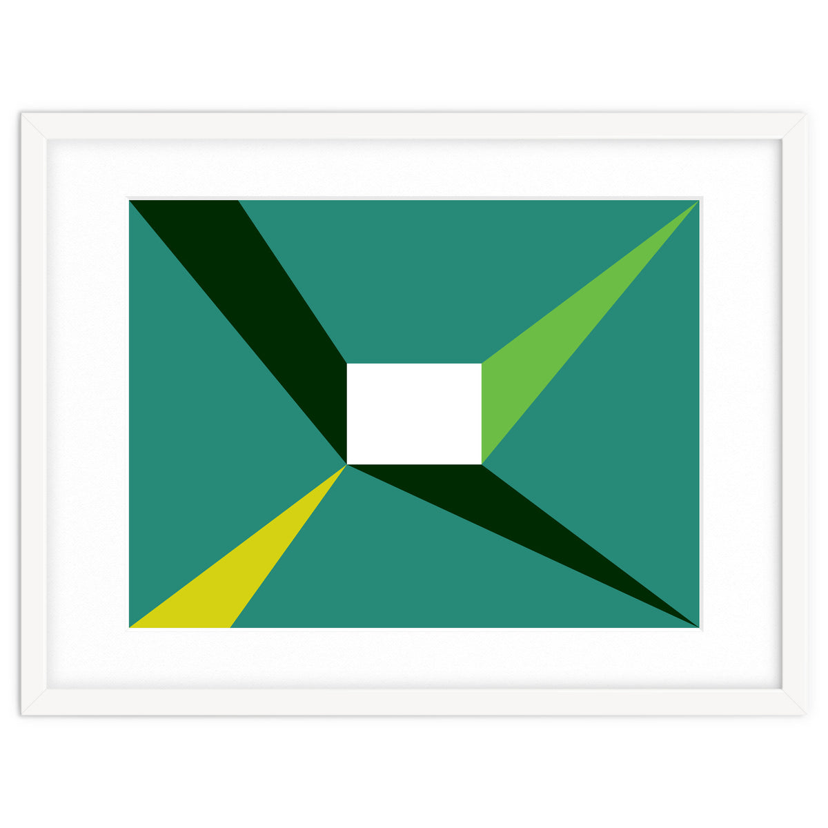 Geometric Shapes No. 27 - green, yellow & lime
