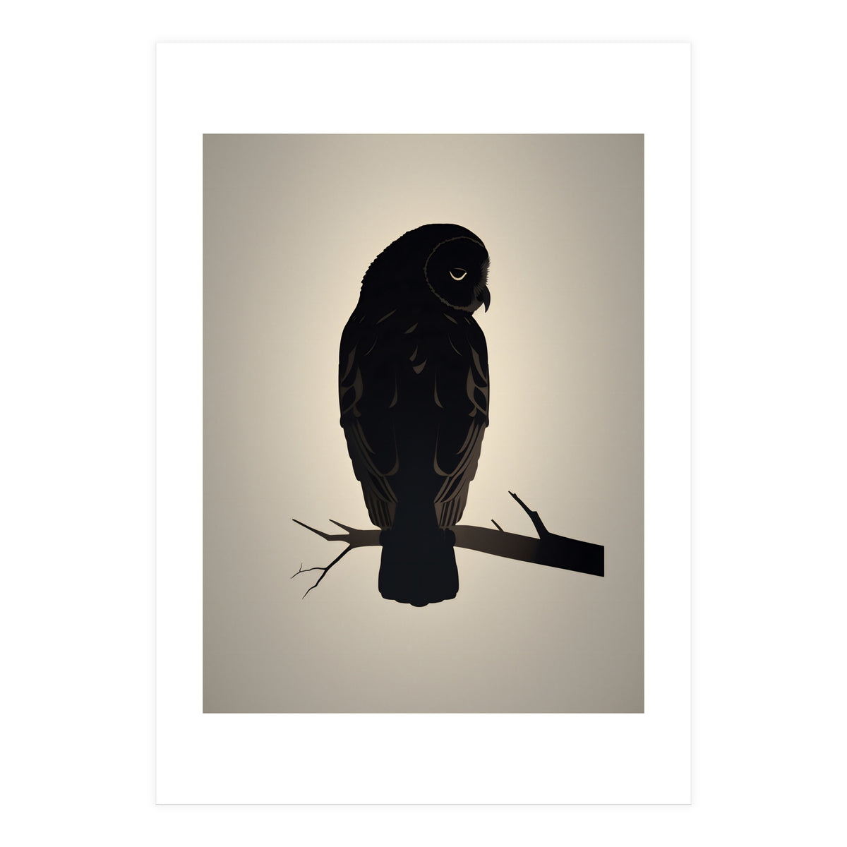 Owl Minimalist Picture (Print Only)