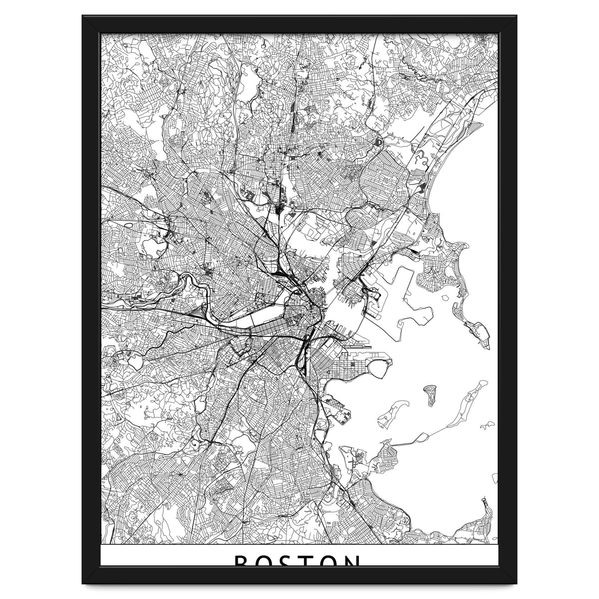 Boston White Map