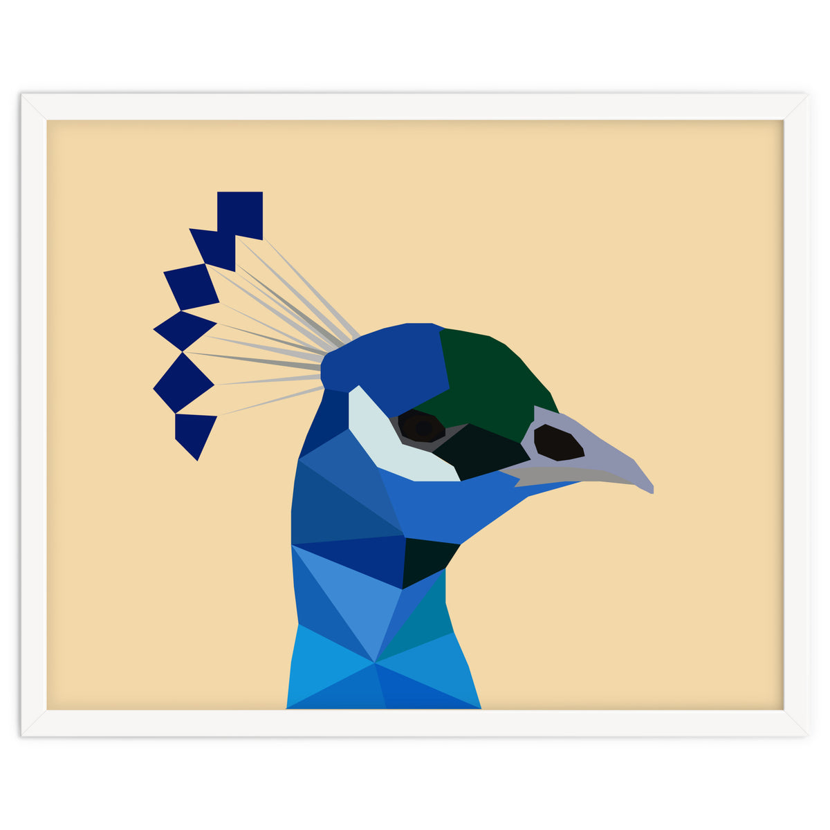 Peacock Low Poly Art
