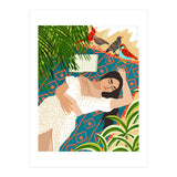 Beach. Read. Sleep. | Boho Woman Sea Beachy Travel | Summer Birds Sand Picnic Ocean Vacation (Print Only) thumbnail