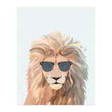 Lion Portrait earing sunglasses (Print Only) thumbnail