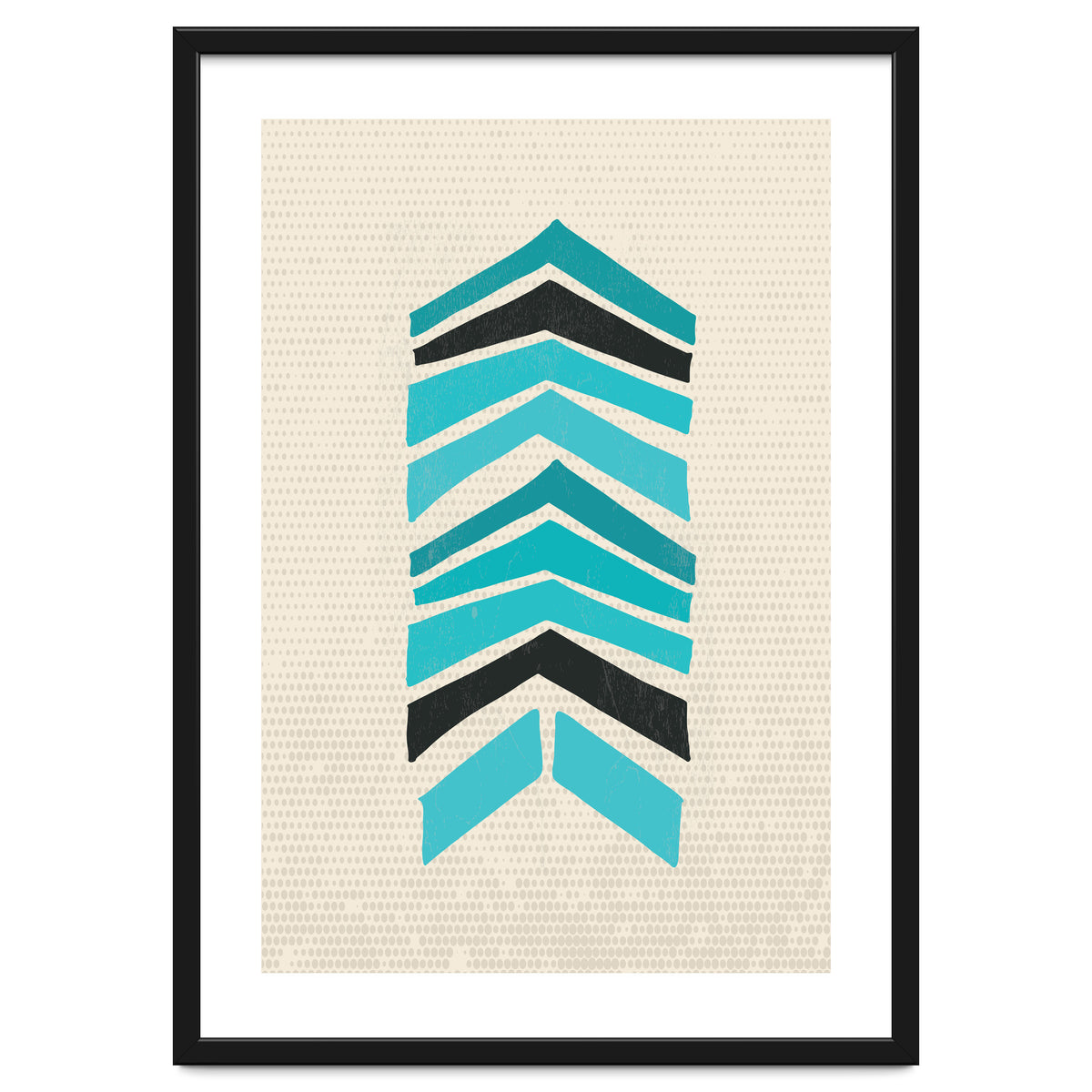 Retro Chevron Print Blue Variation