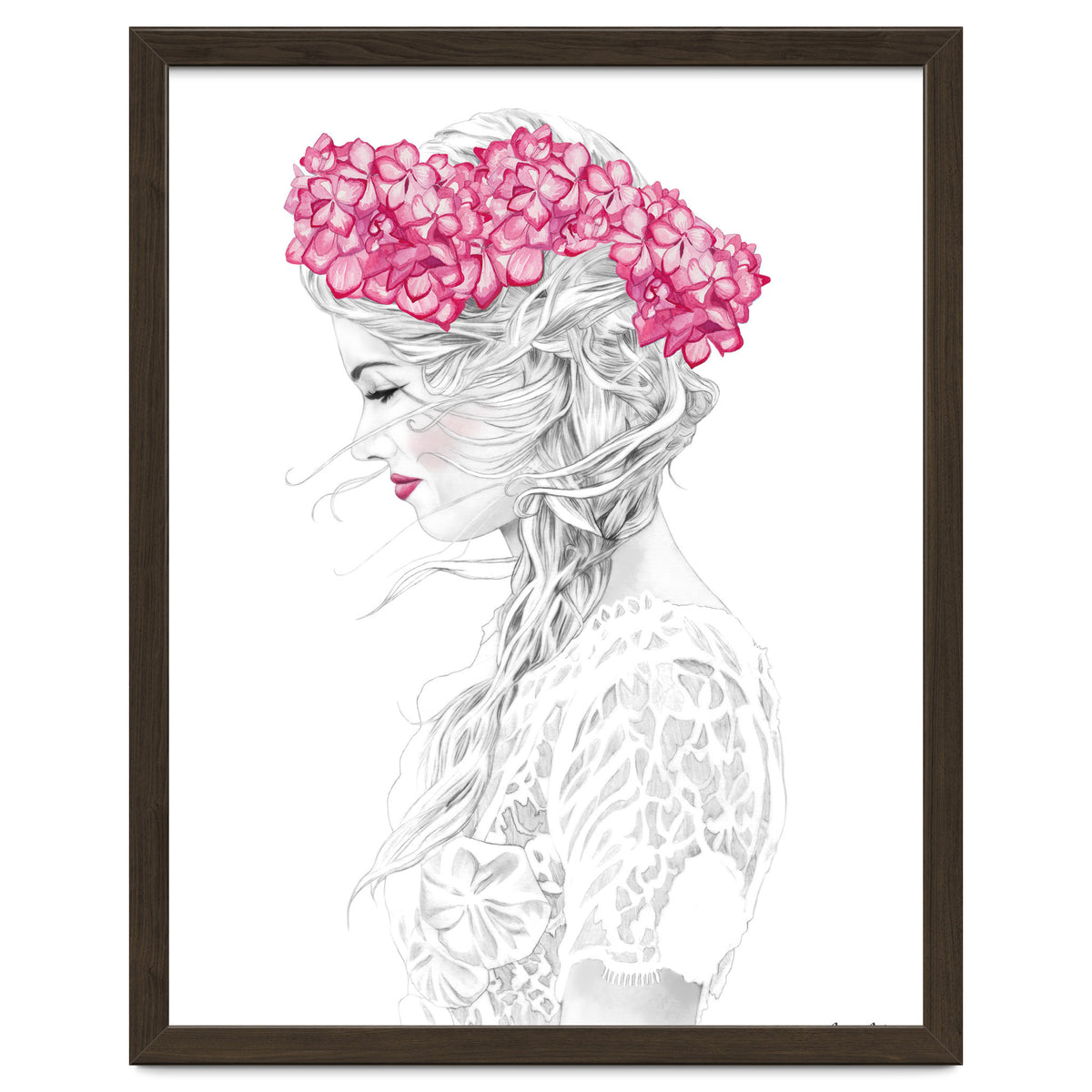Pink Hydrangea Girl