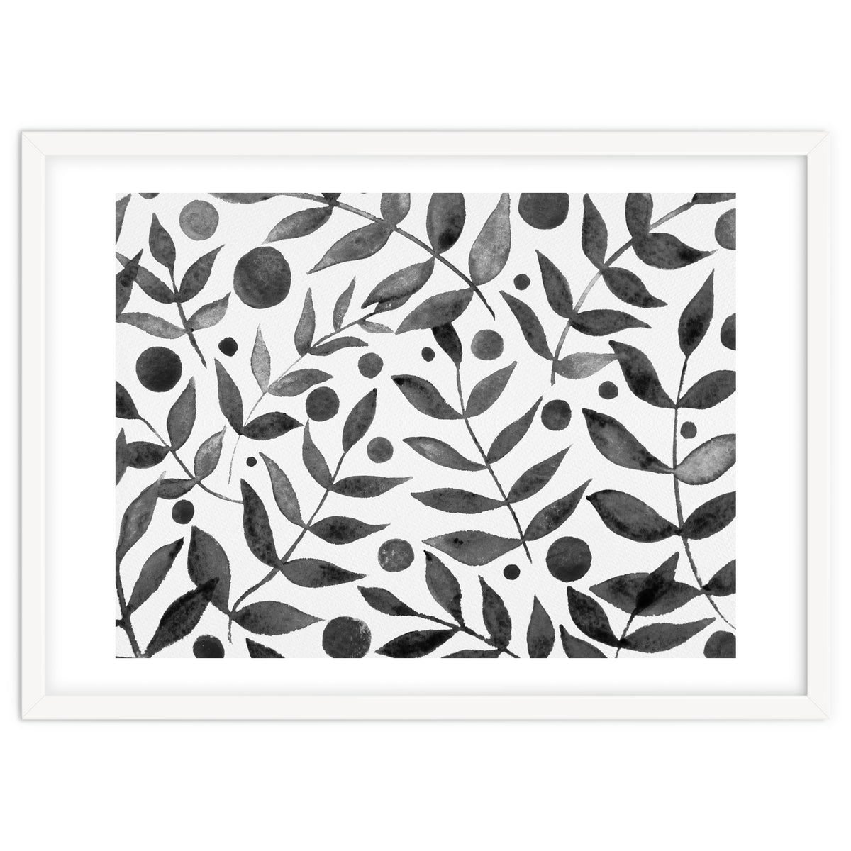 Watercolor Black Branches