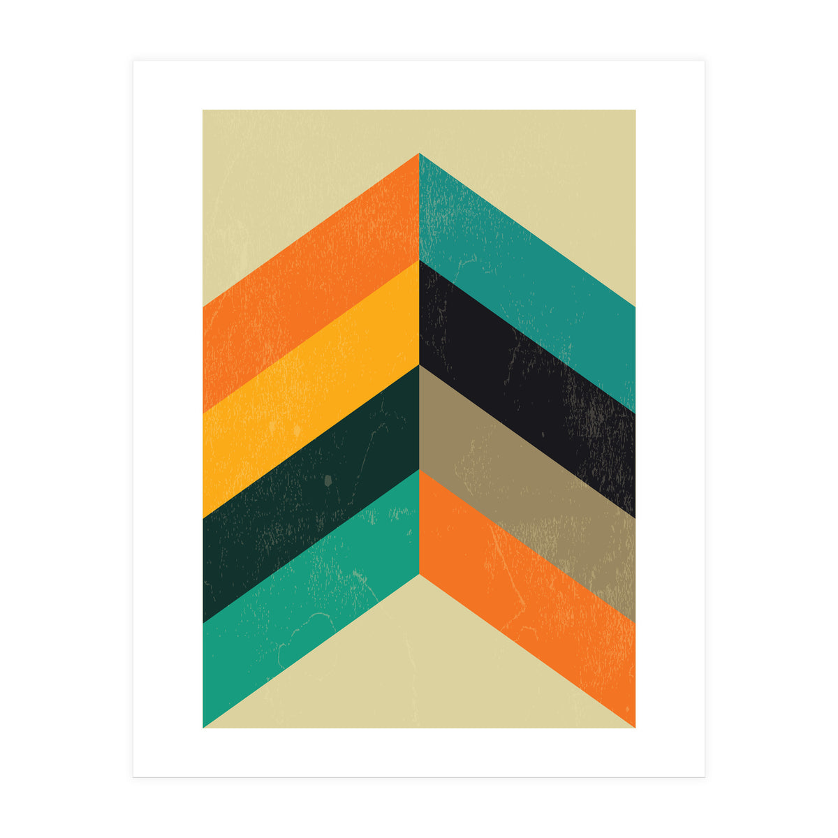 Mid Century Chevron Retro Pop Art (Print Only)