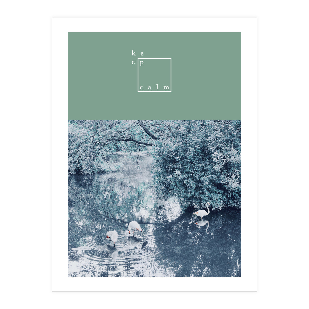 Flamingos - keep calm  (Print Only)