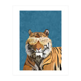 Hip Hop Tiger Blue and Gold (Print Only) thumbnail
