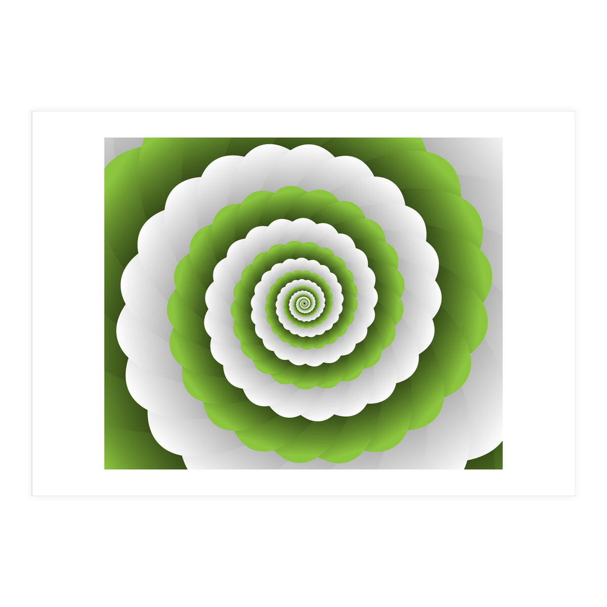 Green Modern Floral Interior Design Art (Print Only)