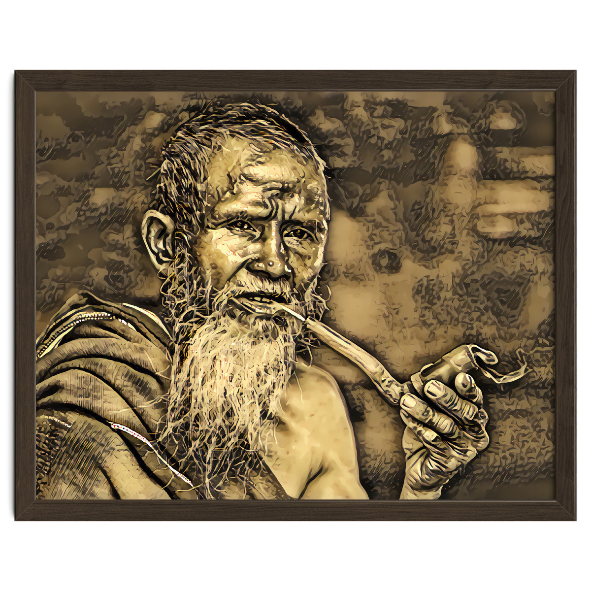 Old Man with Pipe