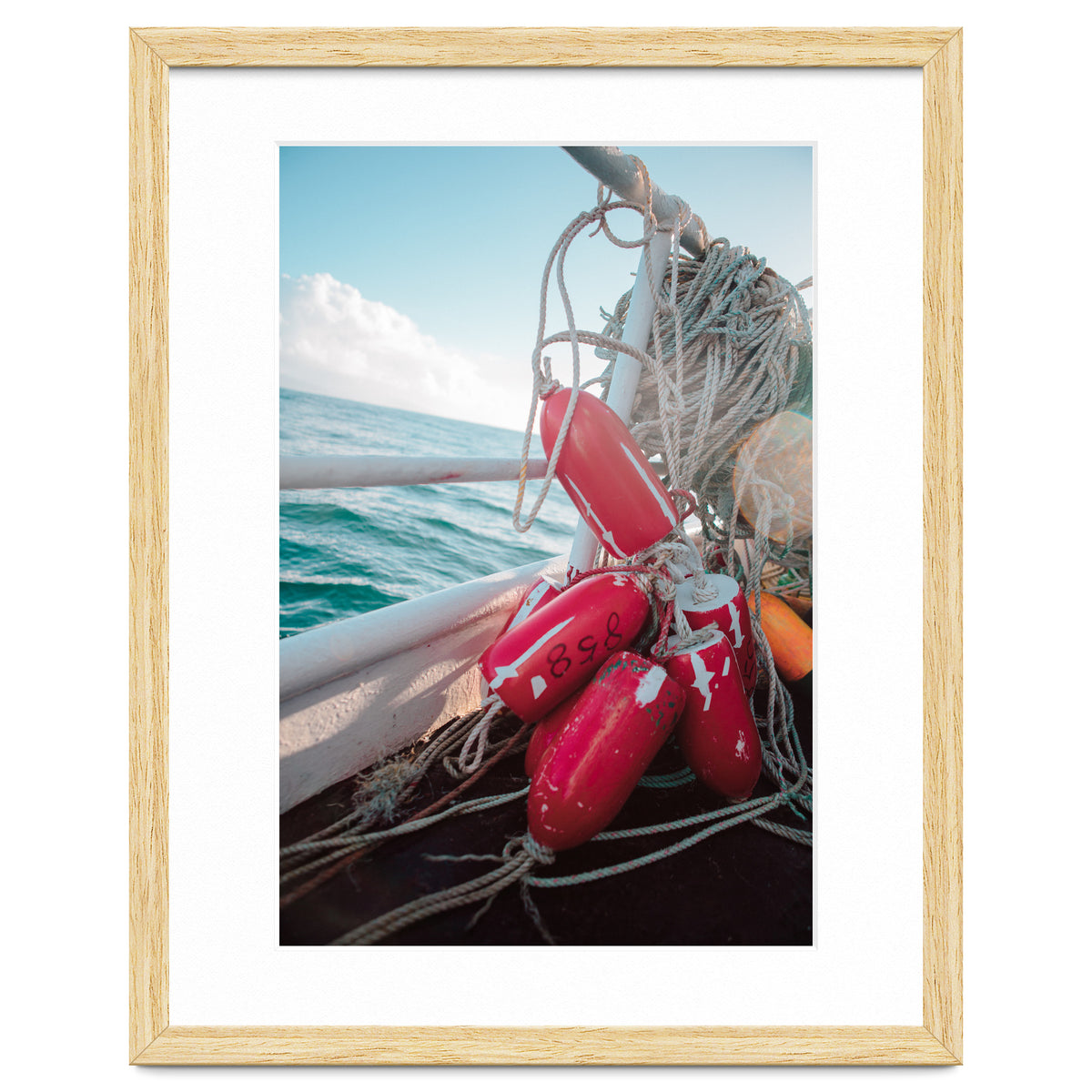 Buoys on a fishing boat