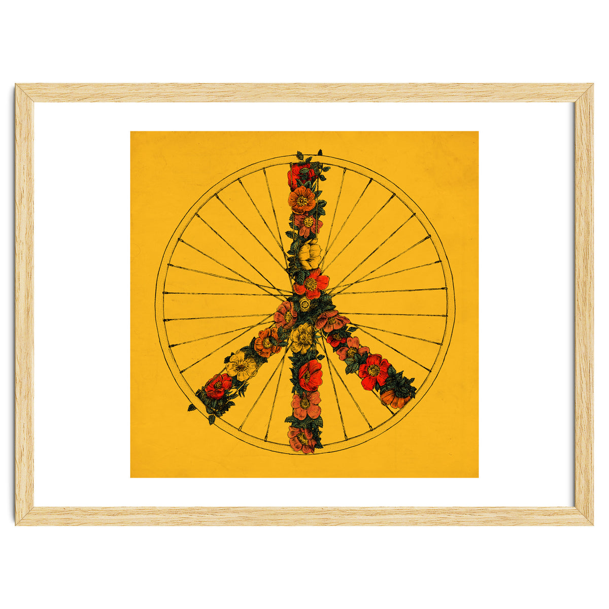 Peace And Bike Yellow