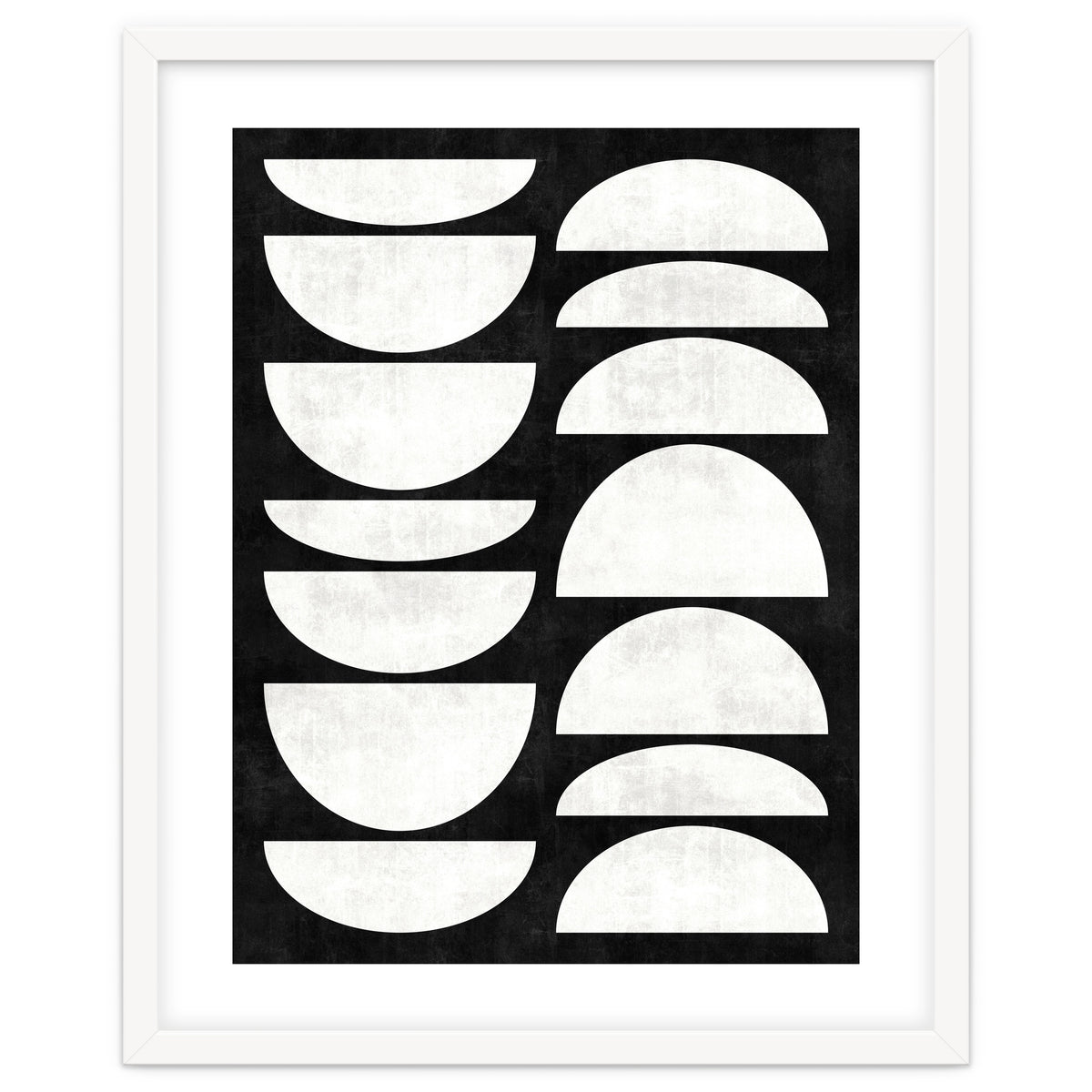 Mid-Century Modern Pattern No.8 - Black and White Concrete