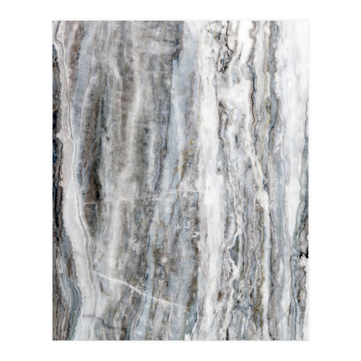 Marble Landscape II Blue and White (Print Only)