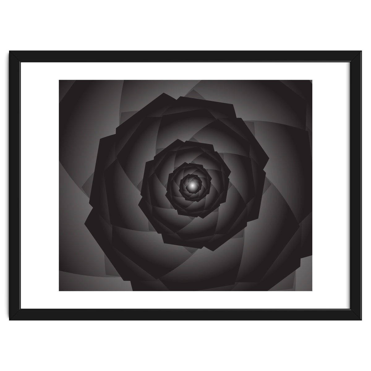 Mono Chrome Tech Spiral Pattern