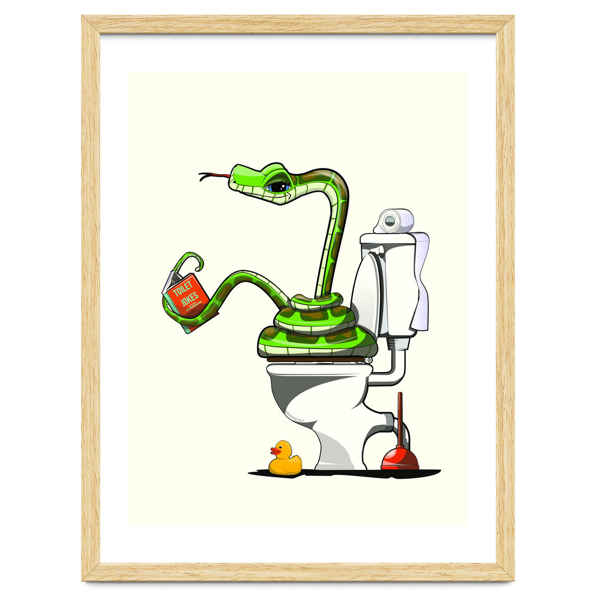 Snake on the Toilet, funny Bathroom humour