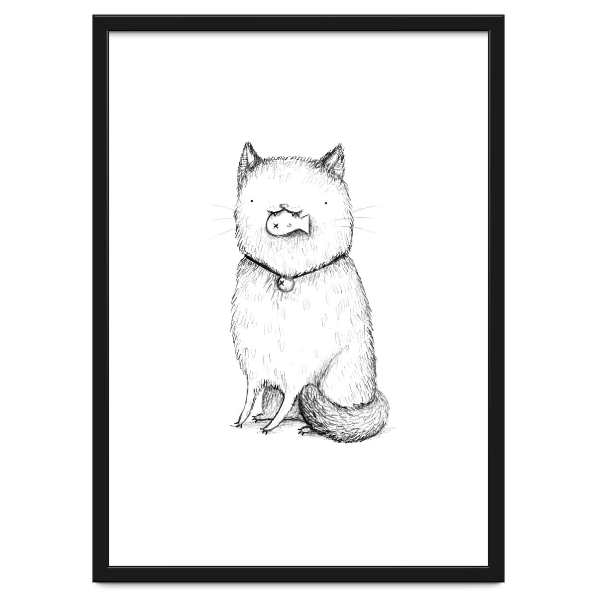 Kitty with a Fish Cracker