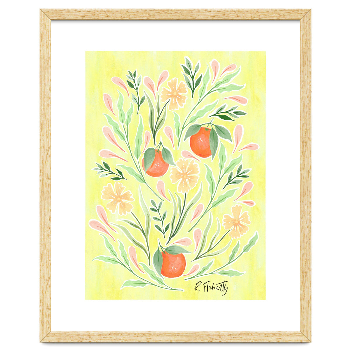 Wild Orange Floral | Yellow