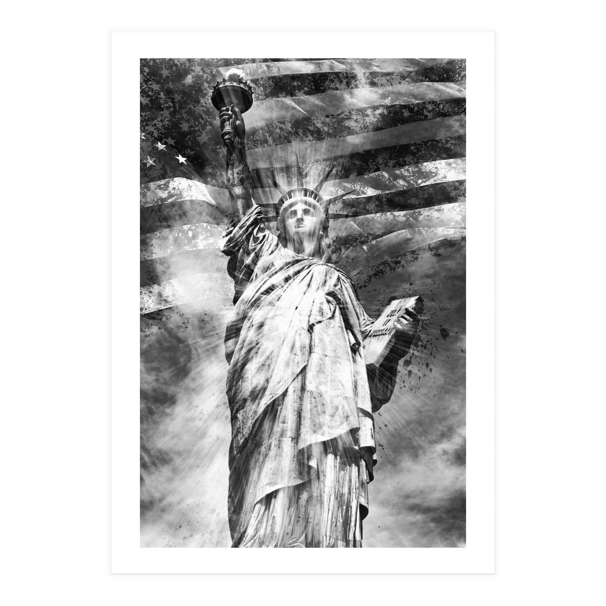 MODERN ART Statue of Liberty | Monochrome (Print Only)