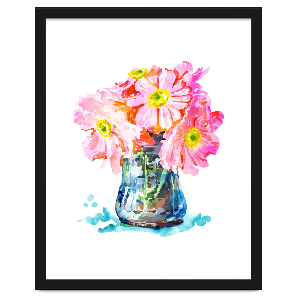 Watercolor Flower Pot
