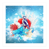 Floral Woodpecker In Winter (Print Only) thumbnail