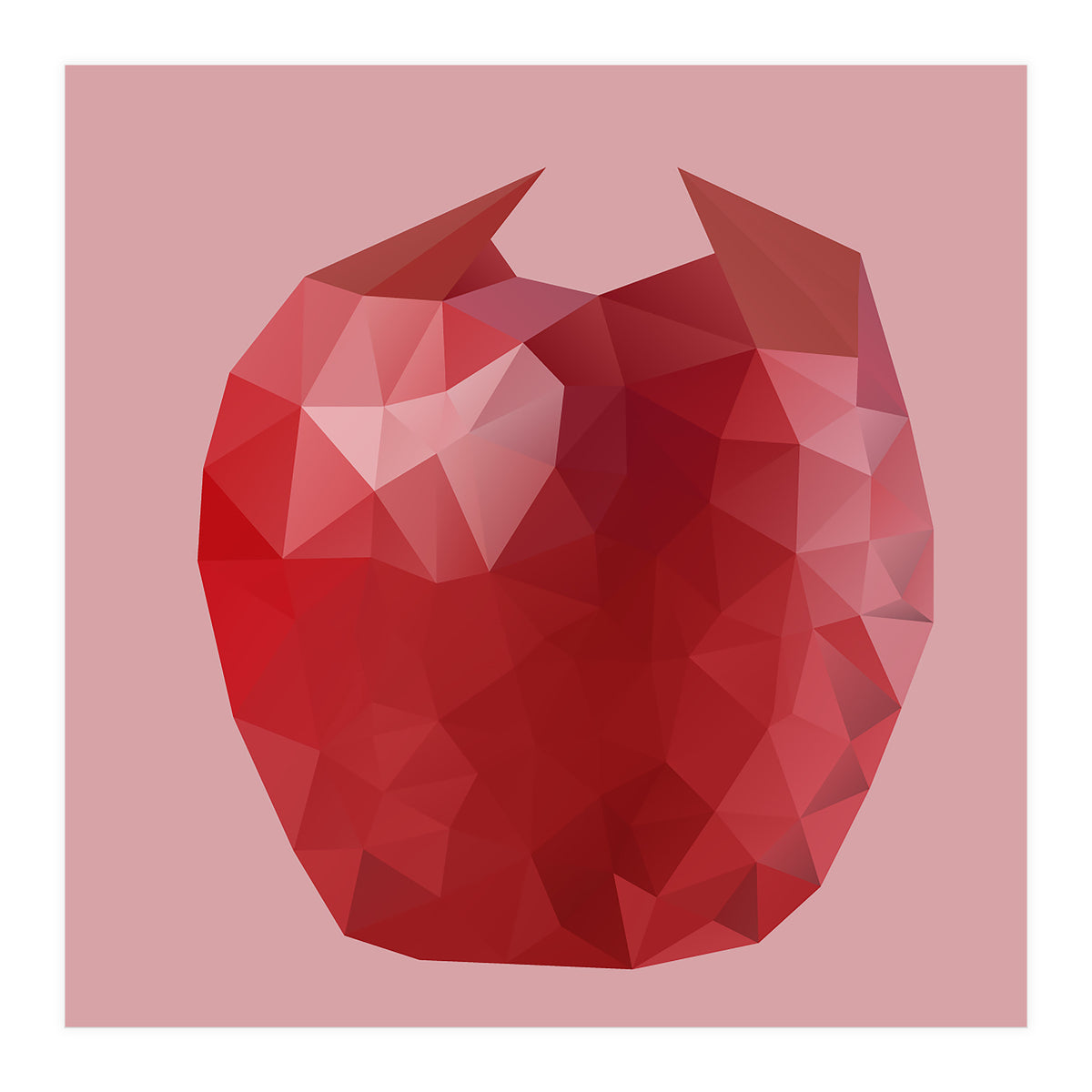 Apple Low Poly Art  (Print Only)