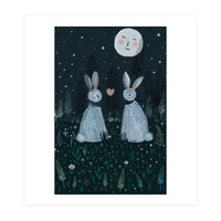 Rabbits in the forest  (Print Only)