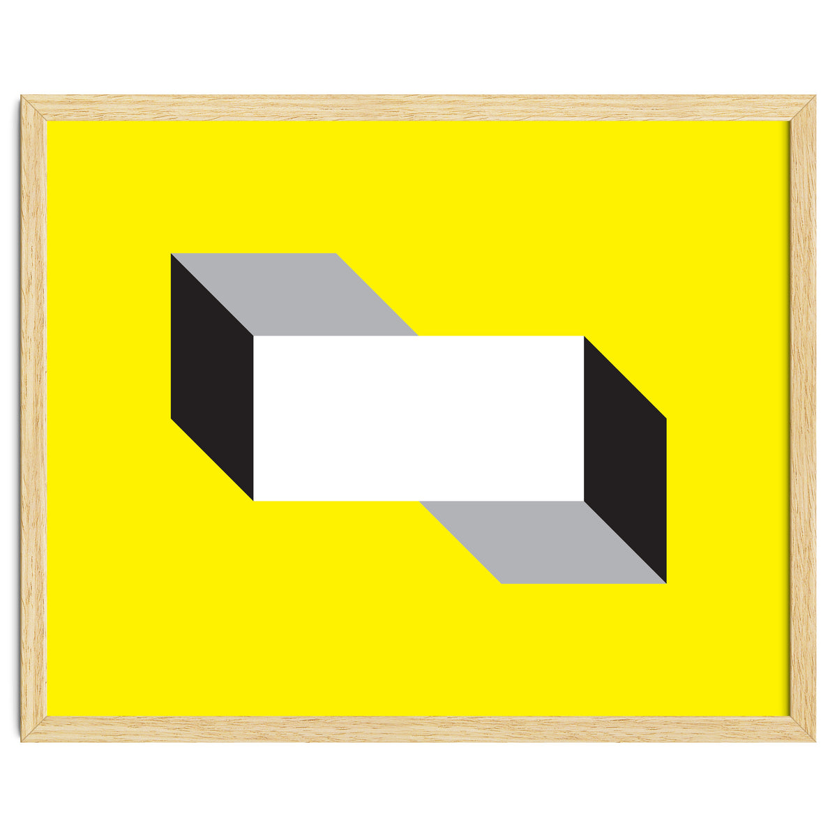 Geometric Shapes No. 50 - yellow, black & grey